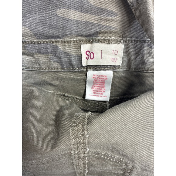 SO Camo Overall Cutoff Short Girls Size 10 - Picture 4 of 6